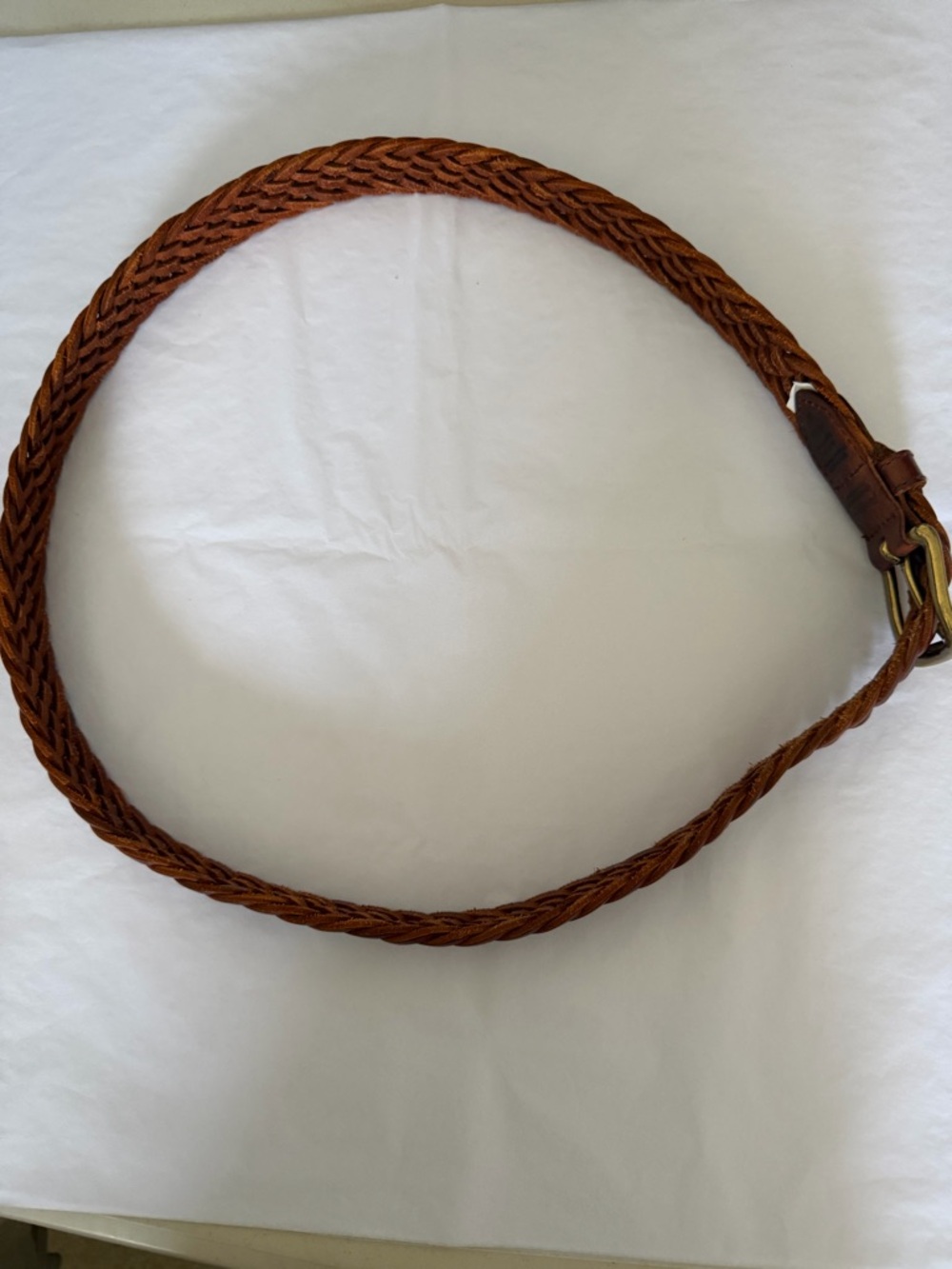 Eddie Bauer Braided Leather Belt in Brown
